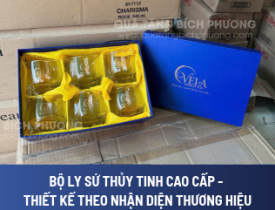 BỘ LY SỨ THỦY TINH CAO CẤP - THIẾT KẾ THEO NHẬN DIỆN THƯƠNG HIỆU