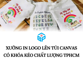 XƯỞNG IN LOGO LÊN TÚI CANVAS CÓ KHÓA KÉO CHẤT LƯỢNG TPHCM