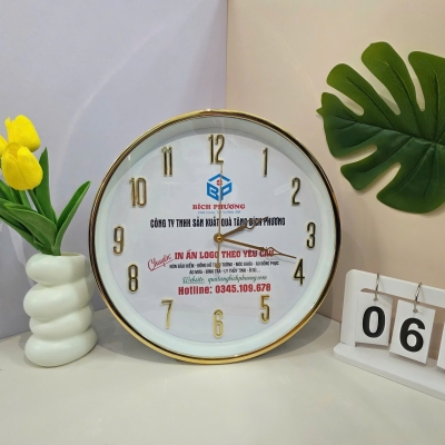 ĐỒNG HỒ TREO TƯỜNG IN LOGO THEO YÊU CẦU - GIẢI PHÁP QUÀ TẶNG HIỆU QUẢ, TIẾT KIỆM