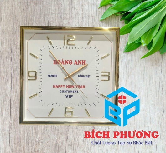 ĐỒNG HỒ TREO TƯỜNG HÌNH VUÔNG VIỀN XI