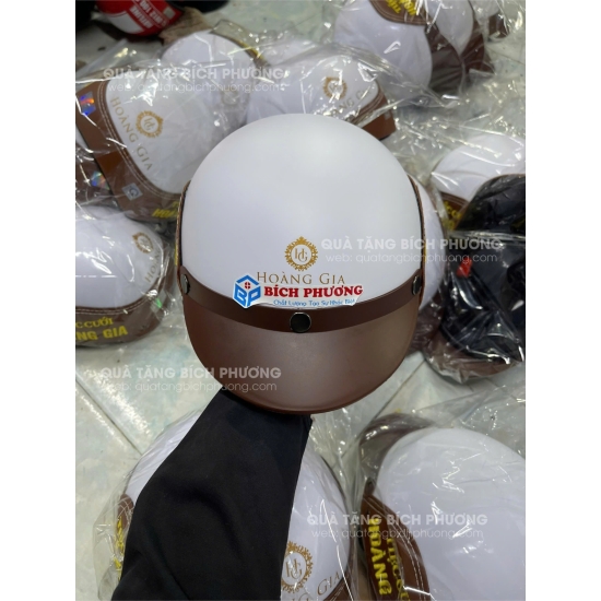 NÓN BẢO HIỂM PHỐI DA CHỮ THÊU