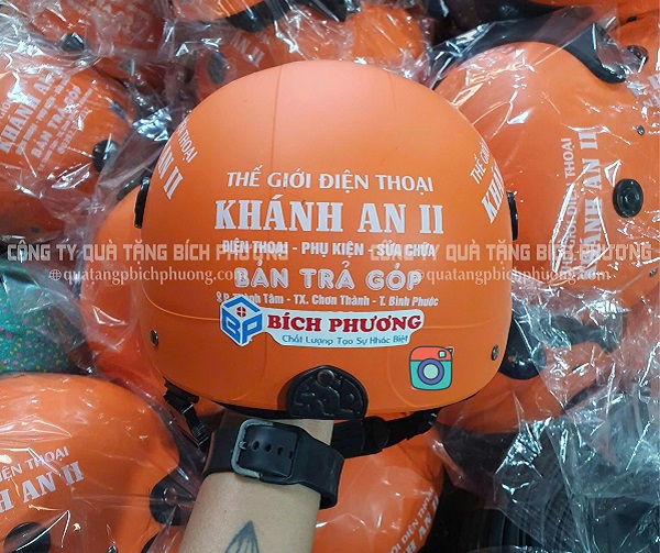 Nón bảo hiểm in logo
