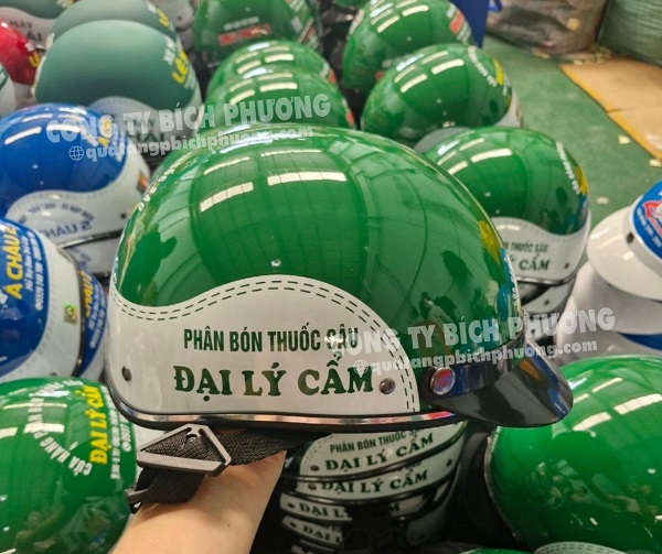 Nón bảo hiểm in logo tại Bắc Ninh