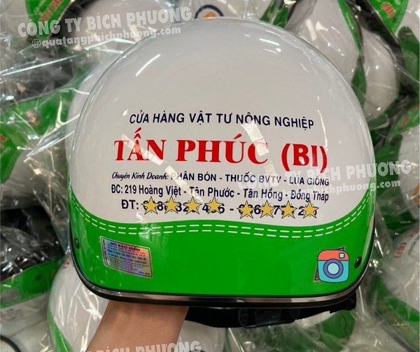 Bích Phương chuyên sản xuất nón bảo hiểm in logo cho doanh nghiệp