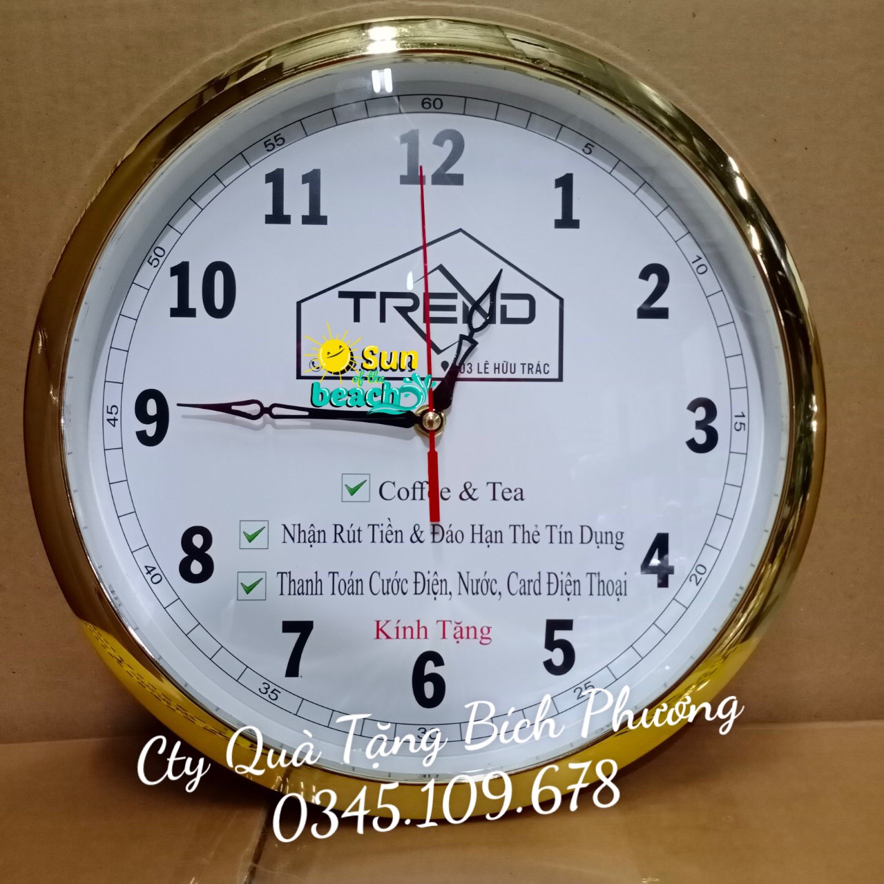 Thiết kế đồng hồ treo tường in logo theo xu hướng 2024