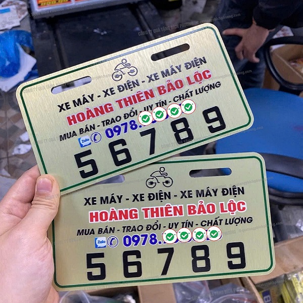 Biển số xe điện in logo