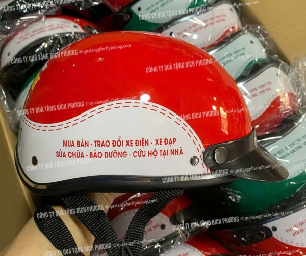 Nón bảo hiểm in logo chất lượng từ 50 cái tại Bích Phương