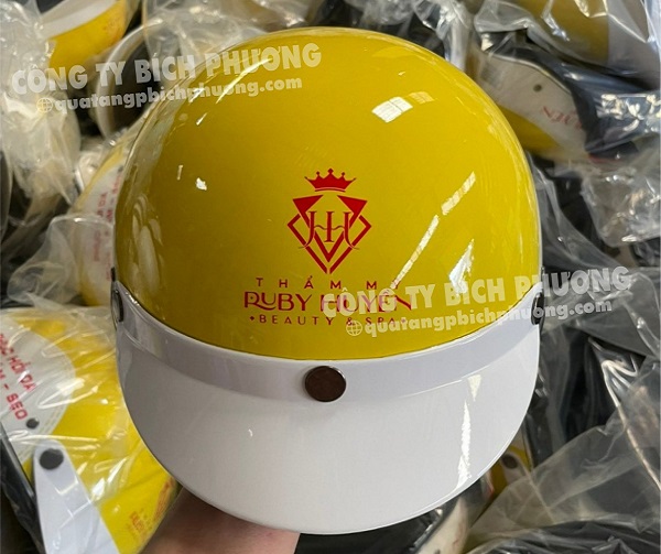 Nón bảo hiểm in logo Bích Phương sản xuất làm quà tặng cho doanh nghiệp