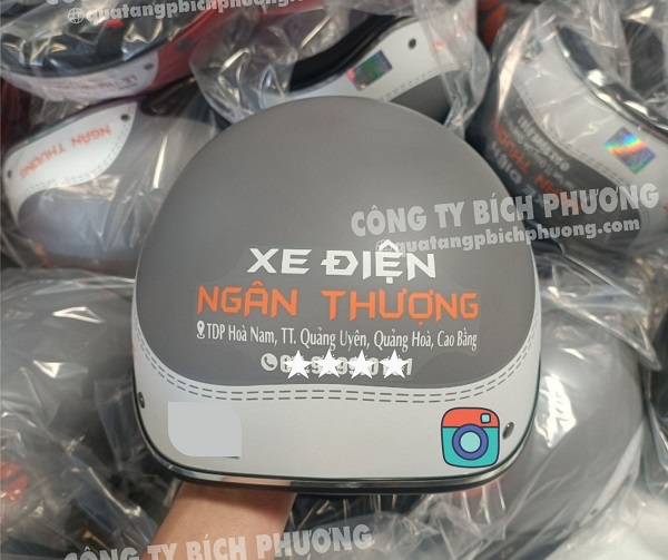 Bích Phương cung cấp nhiều loại nón bảo hiểm in logo