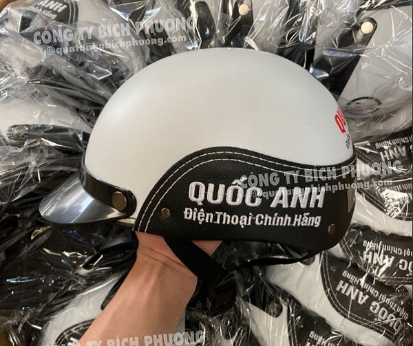 Nón bảo hiểm in logo chất lượng dành cho doanh nghiệp