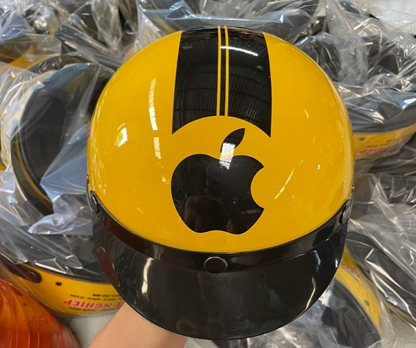 Nón bảo hiểm in logo nửa đầu dành cho doanh nghiệp