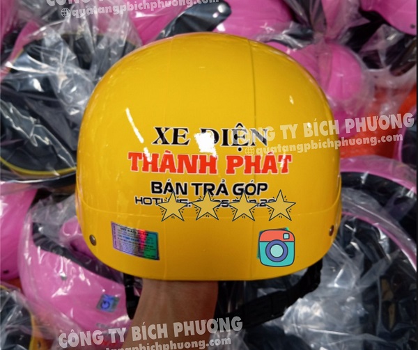 Nón bảo hiểm nửa đầu giá tốt in logo tại Bích Phương