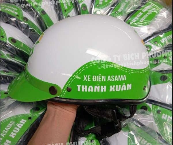 Nón bảo hiểm in logo sản xuất tại Bích Phương với giá tốt