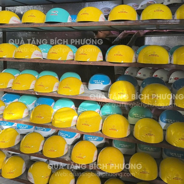 Nón bảo hiểm in logo Nón bảo hiểm in logo