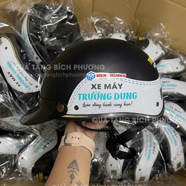 Nón bảo hiểm in logo Nón bảo hiểm in logo