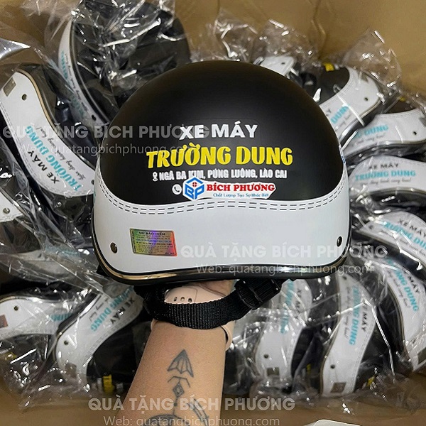 Nón bảo hiểm in logo Nón bảo hiểm in logo