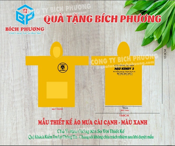 Bích Phương - Cơ sở cung cấp áo mưa in logo uy tín