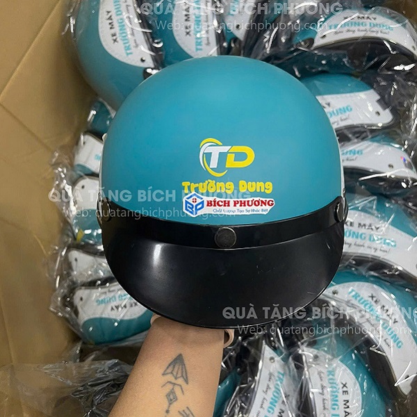 Nón bảo hiểm in logo Nón bảo hiểm in logo