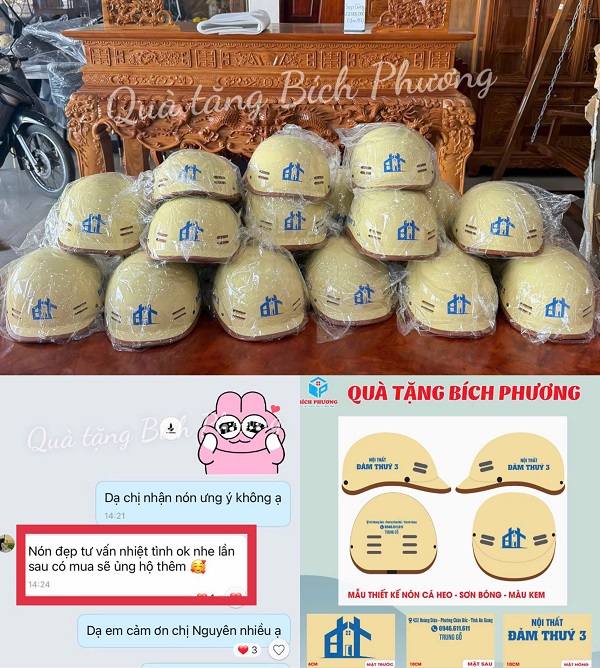 Nón bảo hiểm in logo Nón bảo hiểm in logo