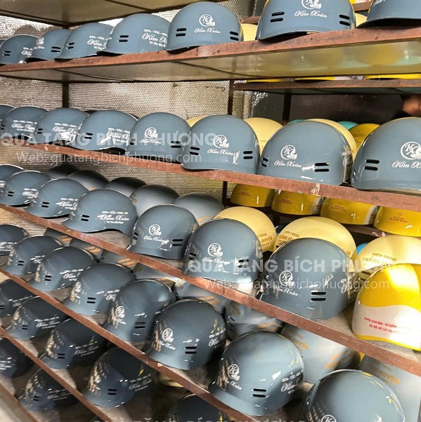 Nón bảo hiểm in logo Nón bảo hiểm in logo