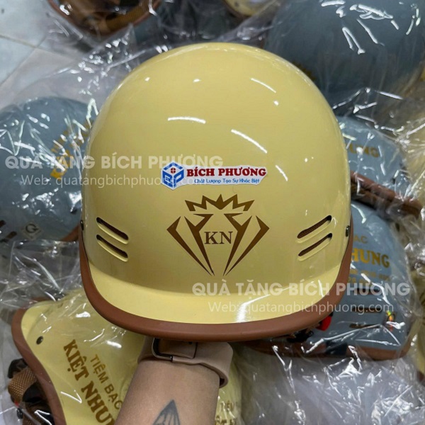 Nón bảo hiểm in logo Nón bảo hiểm in logo