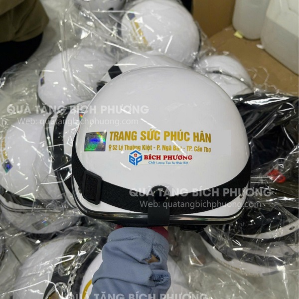 Nón bảo hiểm in logo Nón bảo hiểm in logo