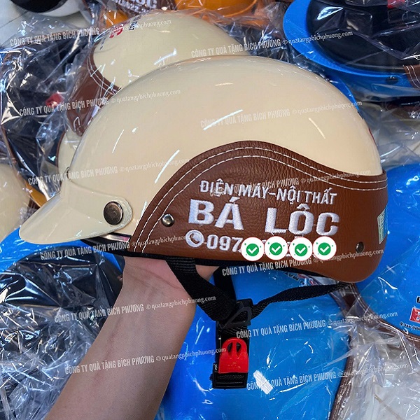 Nón bảo hiểm in logo Nón bảo hiểm in logo