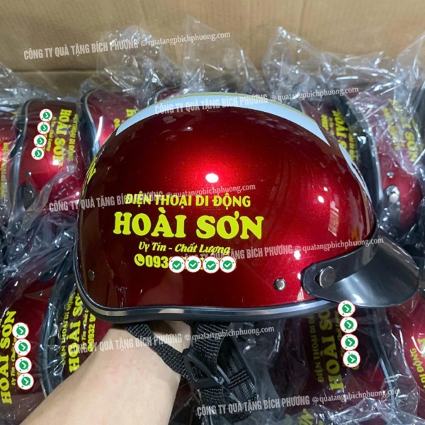 Nón bảo hiểm in logo Nón bảo hiểm in logo