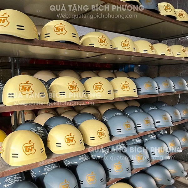 Nón bảo hiểm in logo Nón bảo hiểm in logo