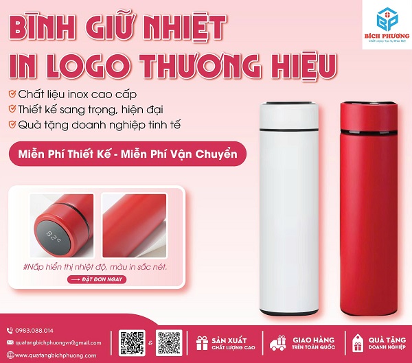 Bình giữ nhiệt in logo