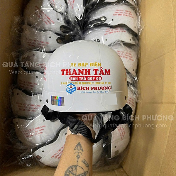 Nón bảo hiểm in logo
