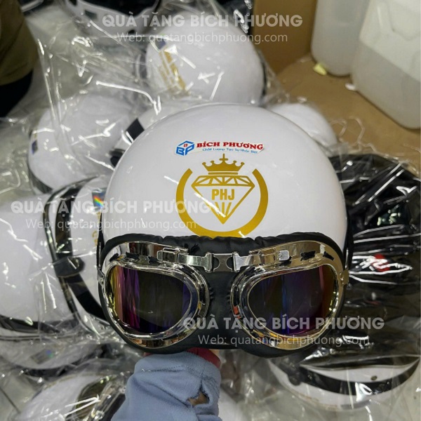 Nón bảo hiểm in logo