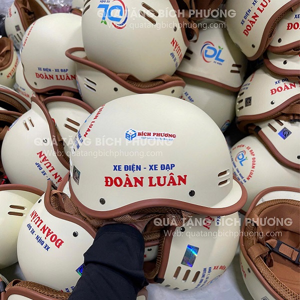 Nón bảo hiểm in logo