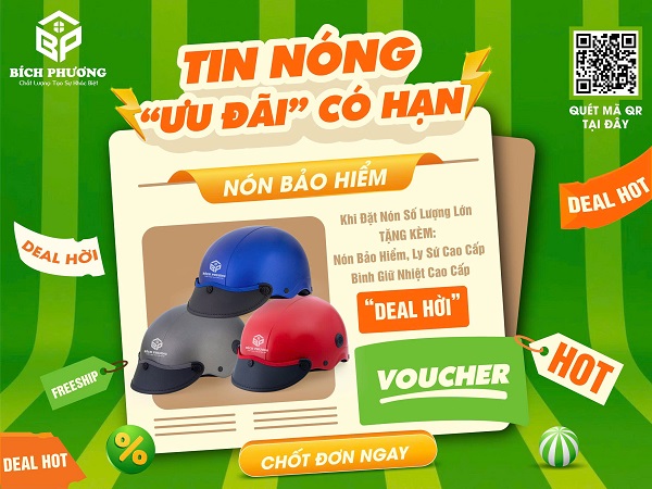 Nón bảo hiểm in logo