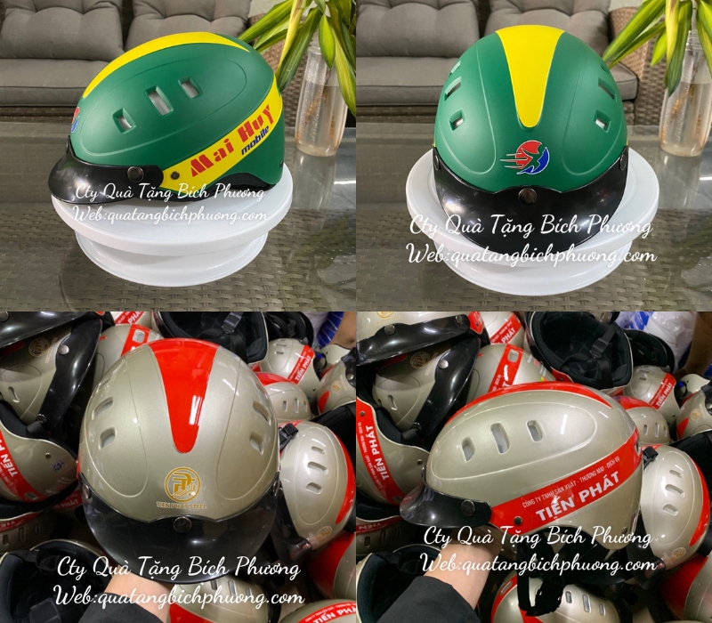 Cở sở cung cấp nón bảo hiểm in logo uy tín