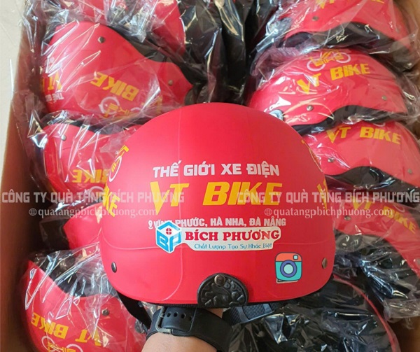 Nón bảo hiểm in logo Nón bảo hiểm in logo