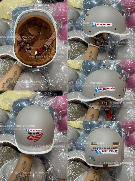 Nón bảo hiểm in logo Nón bảo hiểm in logo